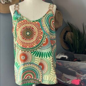 Colorful Mandala Print Women's Top